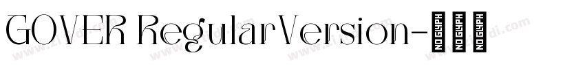 GOVER RegularVersion字体转换
